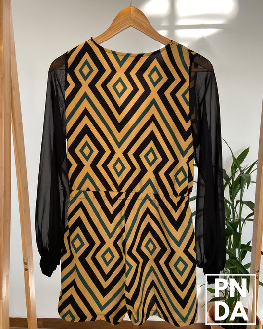 Enterizo Amarillo y Negro