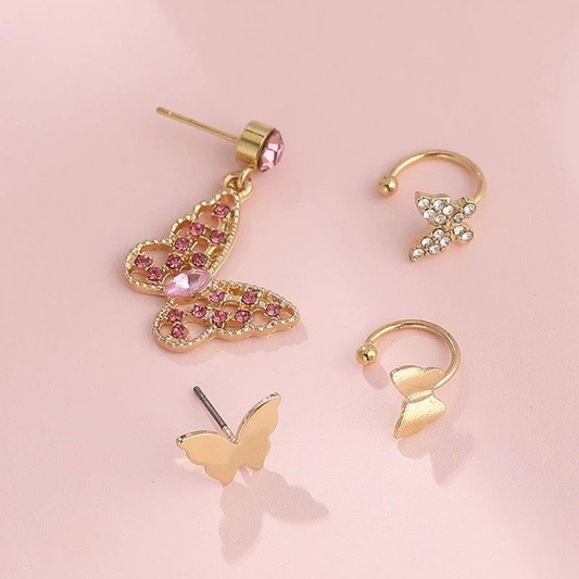 SET CRISTAL BUTTERFLY 4 PCS