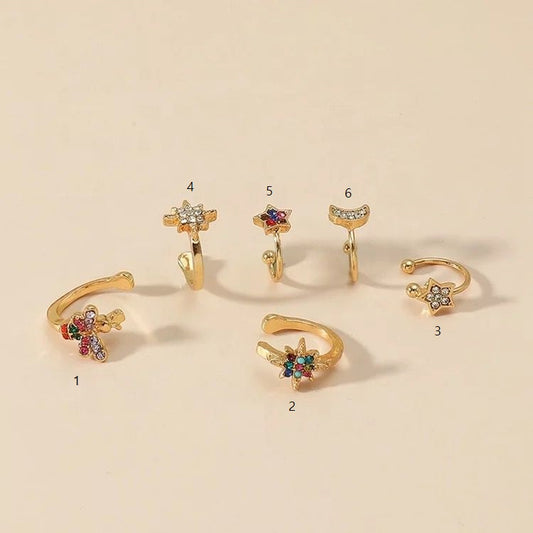 EAR CUFF AESTHETIC CRISTAL COLORS