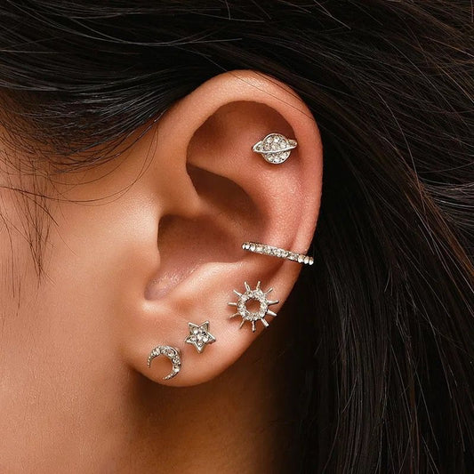 SET EAR CUFF ELEMENTS SILVER