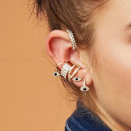 SET EAR CUFF FASHION EYE 6 PCS