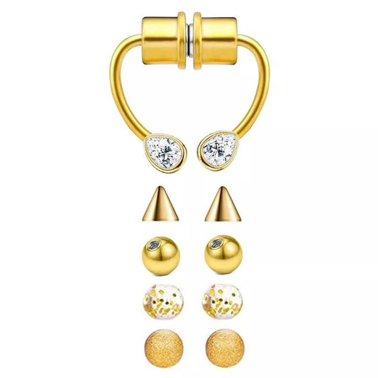 NOSE CUFF TRENDY 5 PARES DE PIEZAS