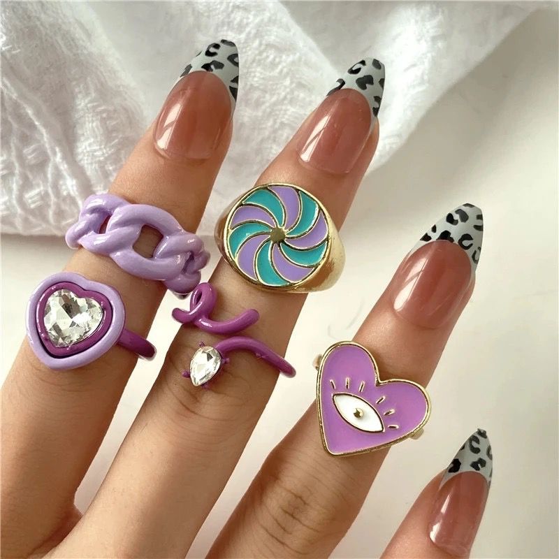 SET ANILLOS POP PURPLE
