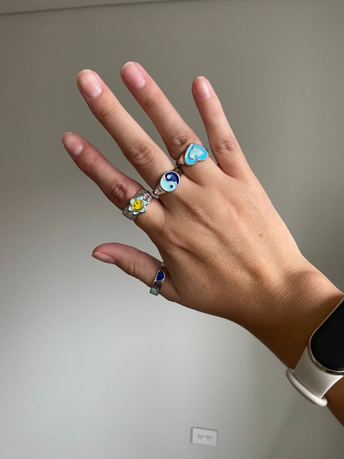 SET ANILLOS POP BLUE