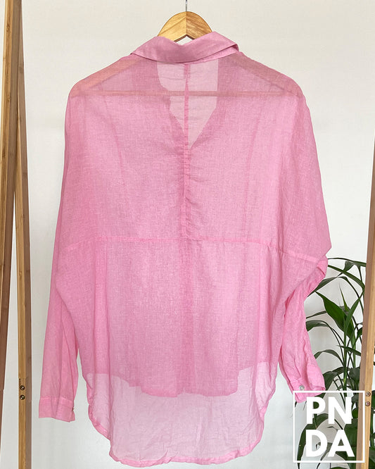 camisa rosada trasparente Bymin
