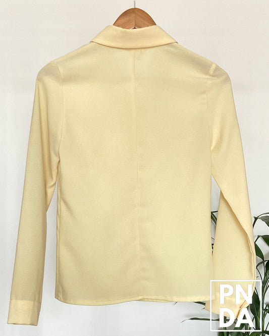 Camisa tipo blazer, amarillo claro Tria
