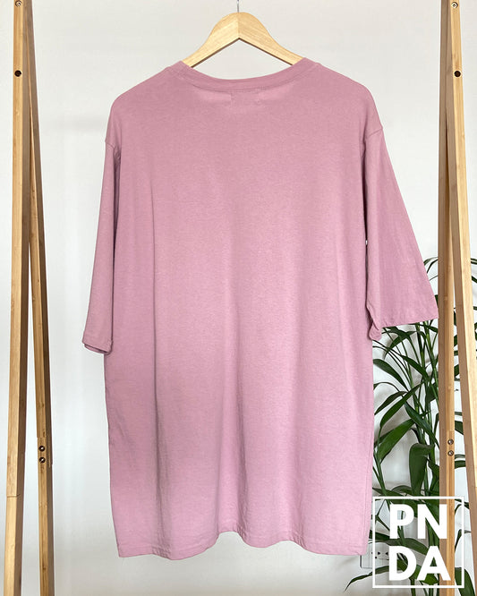 Camiseta Rosa oversize Hello Jini