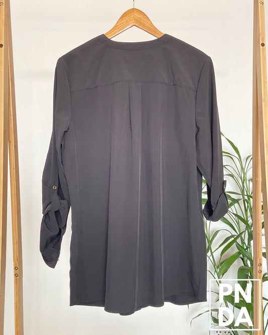 Camisa mangalarga negra con 2 bolsill0s d&co