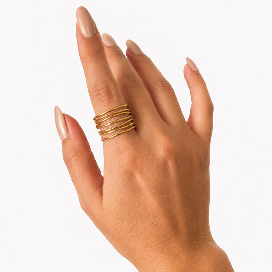 Anillo Trendy Líneas