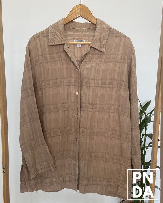 Camisa Check Beige Democracy