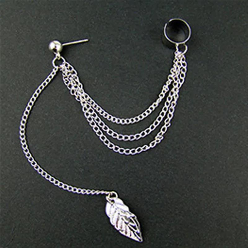 EAR CUFF CADENA HOJAS