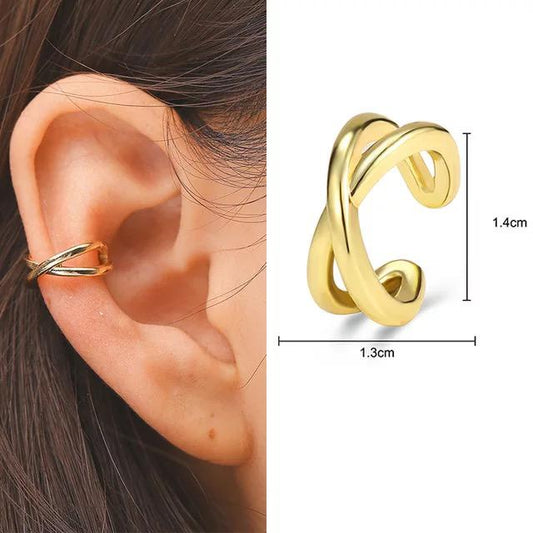 EAR CUFF EQUIS 2 DORADO