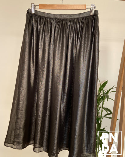 Falda Larga Negra Zara
