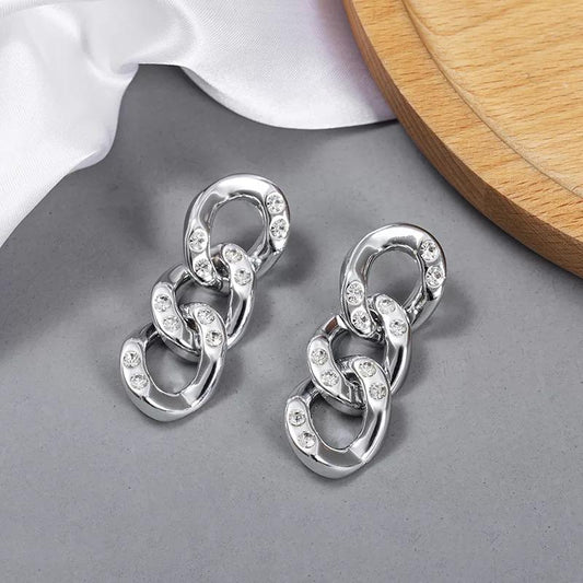 ARETES JIMIN FAN PLATEADO