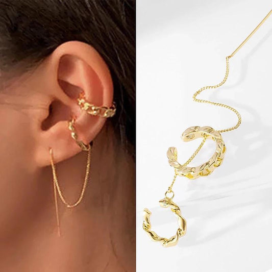 SET EAR CUFF ELEGANTE 2 PZS GOLD