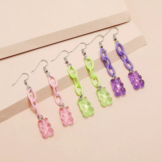 SET ARETES BEAR GUMMYS