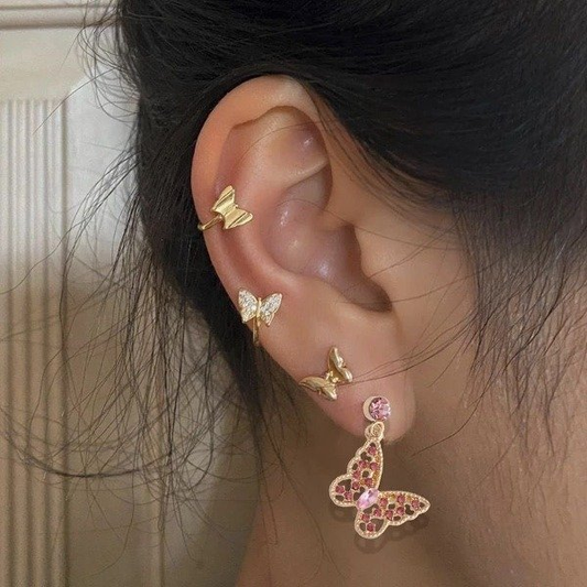 SET CRISTAL BUTTERFLY 4 PCS
