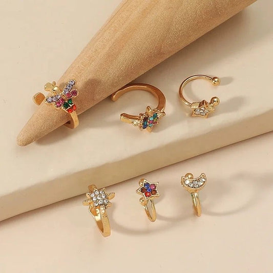 EAR CUFF AESTHETIC CRISTAL COLORS
