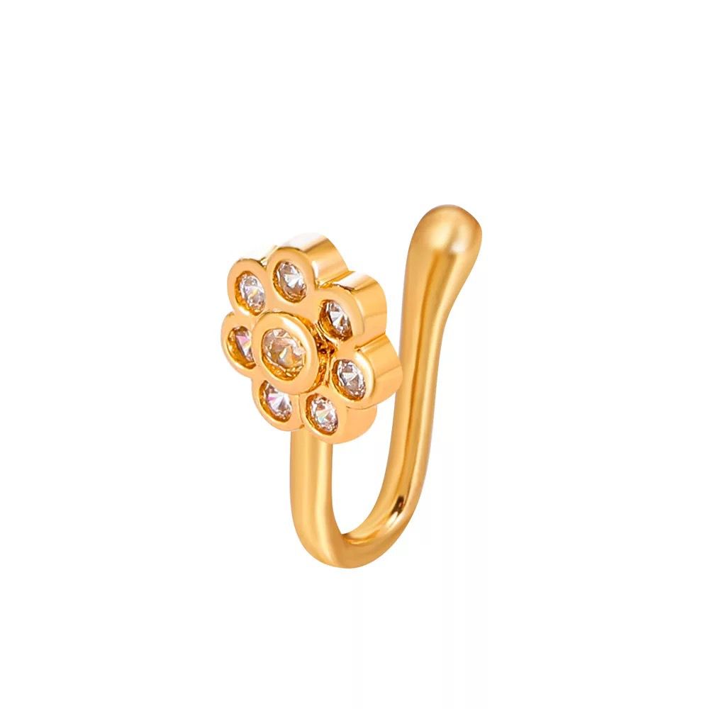 NOSE CUFF GOLD BLING