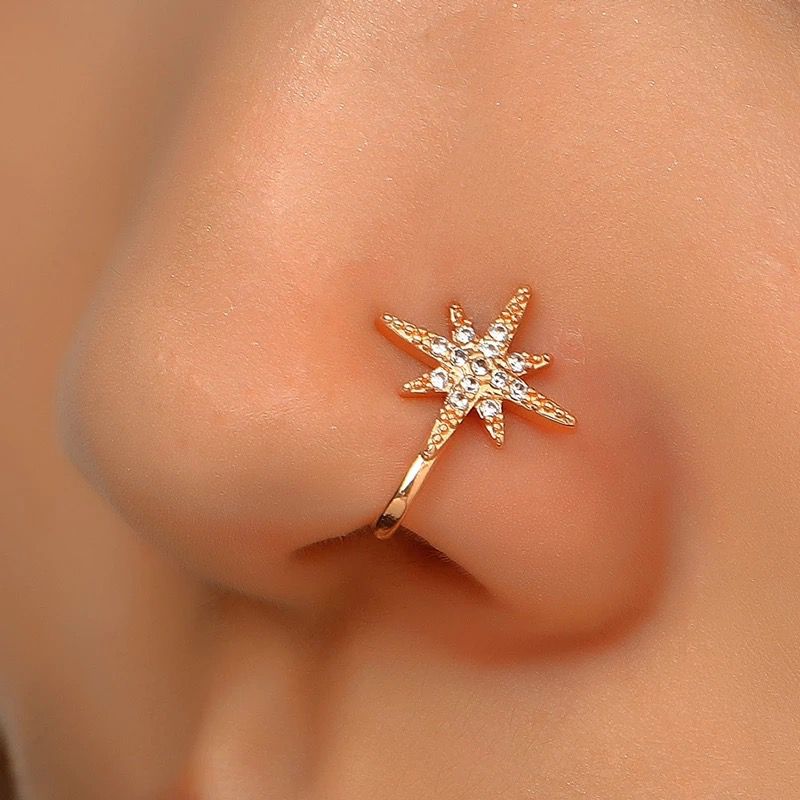 NOSE CUFF GOLD BLING