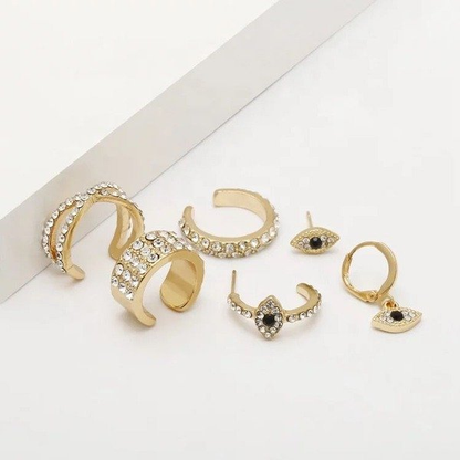 SET EAR CUFF FASHION EYE 6 PCS