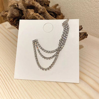 EAR CUFF CHAIN GLAM SILVER