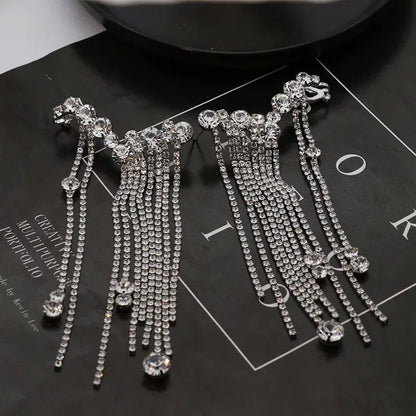 EAR CUFF GLAM SHINY CHAIN SILVER