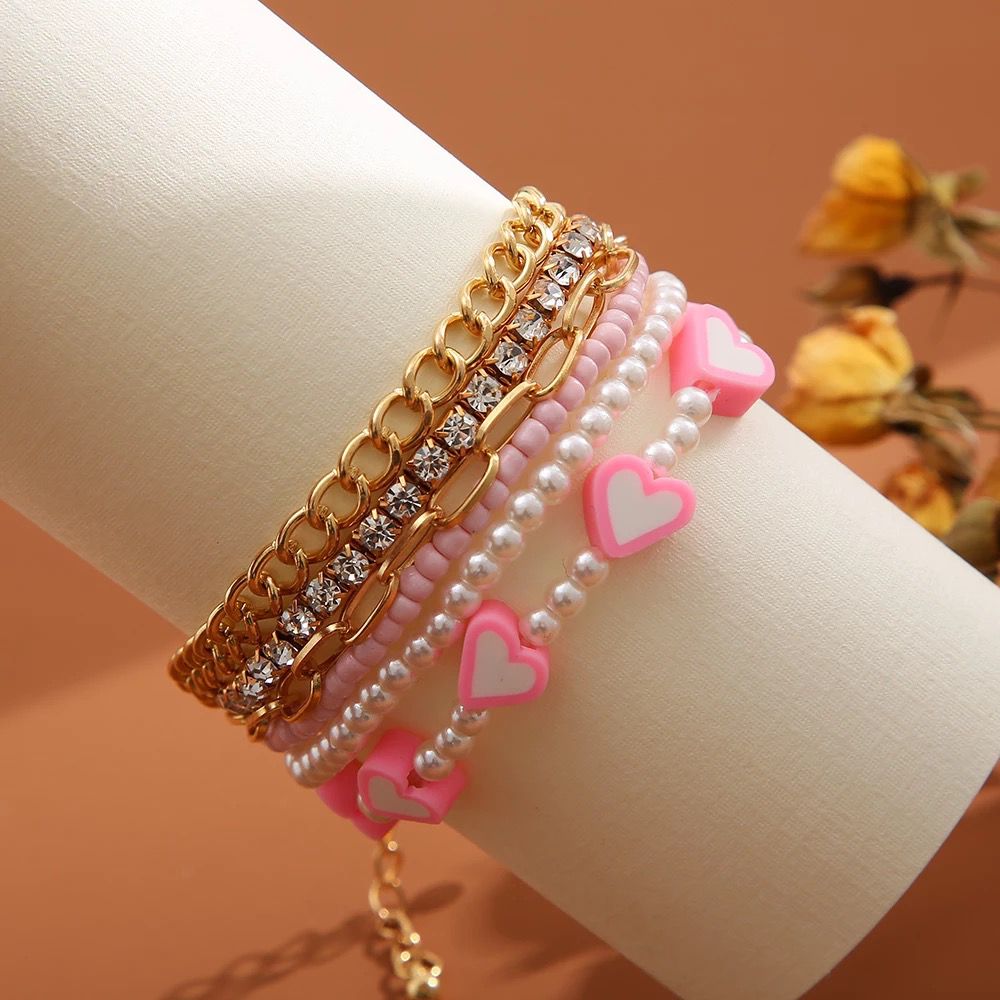 SET MANILLAS POP PINK