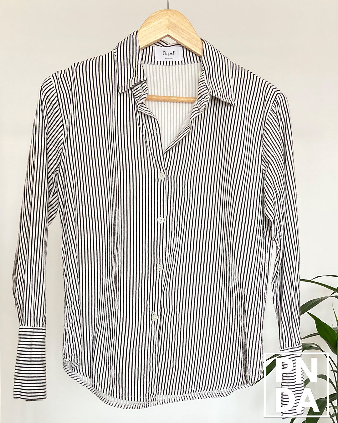 Camisa a rayas blanco y negro Chemy