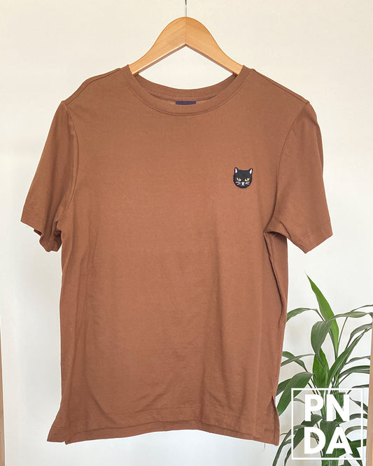 camiseta cafe con gato Ce&