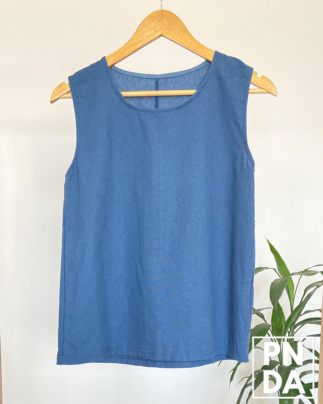 blusa lino azul pastel Sellys