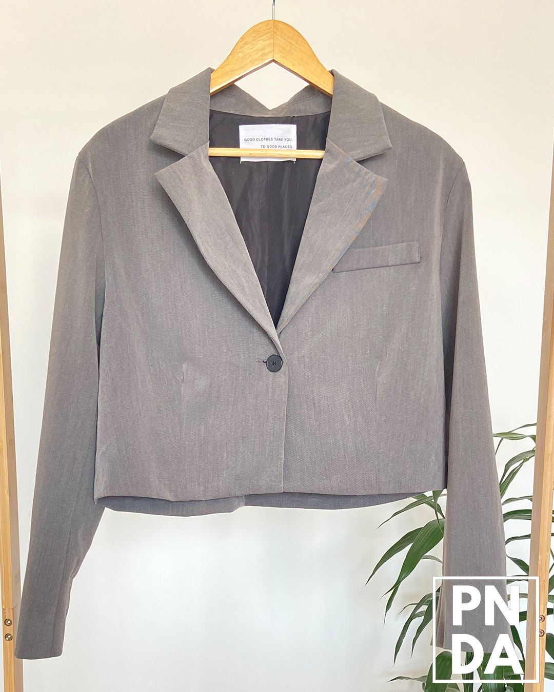 Blazer corto gris