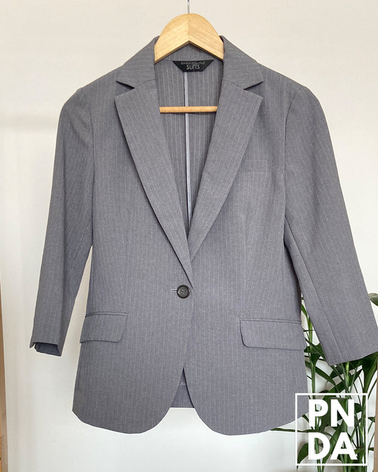 Blazer gris con rayas blancas Basiques de ville