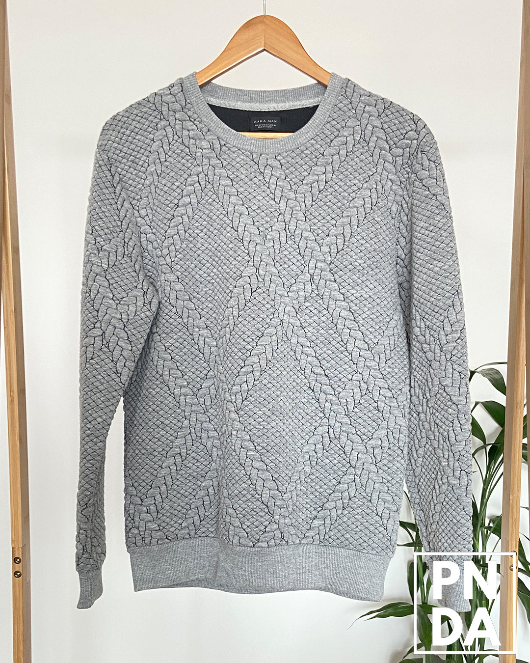Buzo Gris con detalles (Hombre) Zara