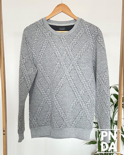 Buzo Gris con detalles (Hombre) Zara