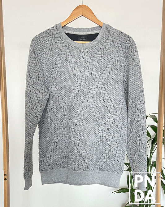 Buzo Gris con detalles (Hombre) Zara