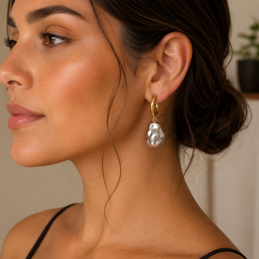 Aretes Perla Silver