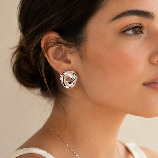 Aretes Nudo Silver