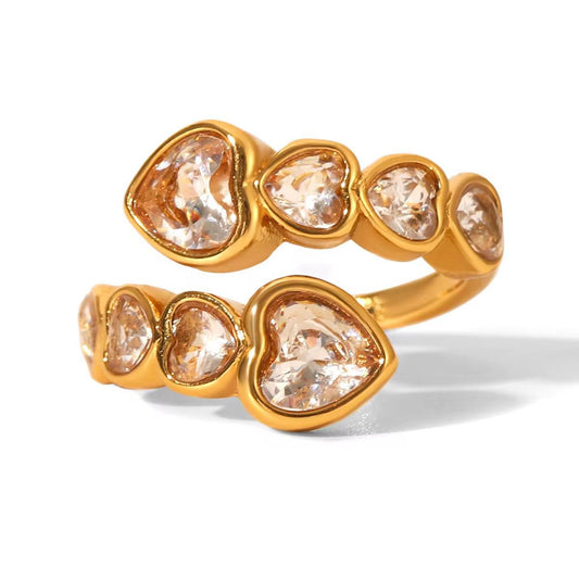 Anillo Vintage Corazón blanco